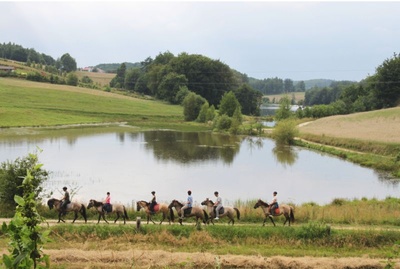 Jazda konna na Kaszubach w okolicach Bytowa