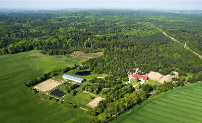 Stajnia Hajduki - widok z lotu ptaka